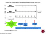 Schema from United Kingdom–led trial of single-agent rituximab versus watch and wait